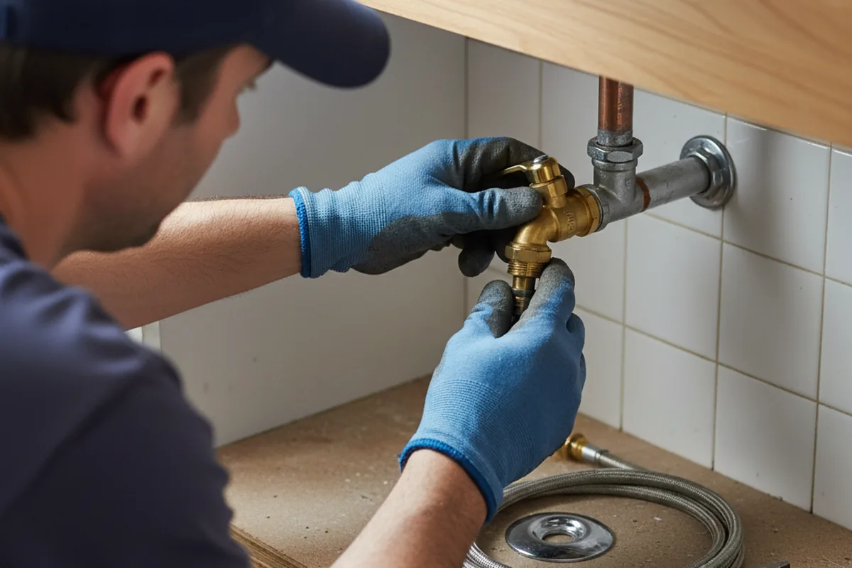 Shutoff valve and fitting work during Emergency Plumbing in Gettysburg